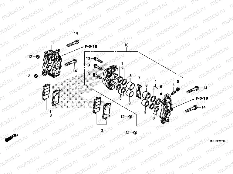 F-12 FRONT BRAKE CALIPER