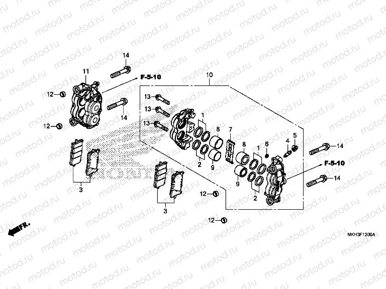 F-12 FRONT BRAKE CALIPER