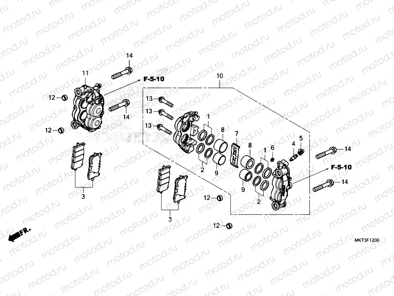 F-12 FRONT BRAKE CALIPER