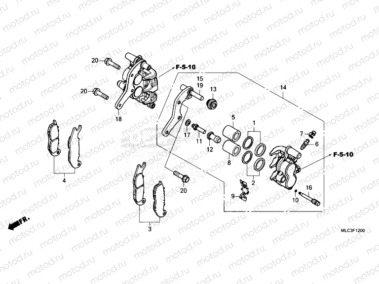 F-12 FRONT BRAKE CALIPER