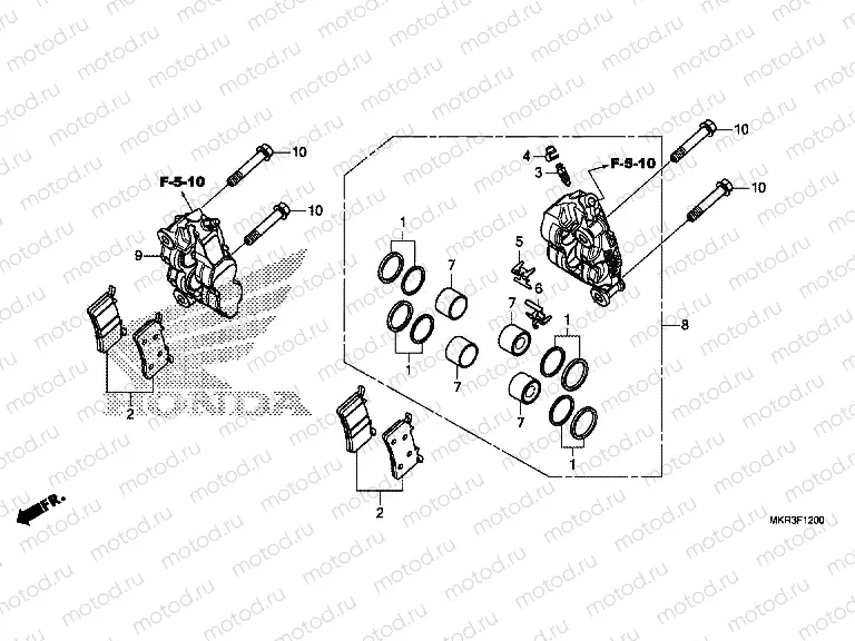 F-12 FRONT BRAKE CALIPER