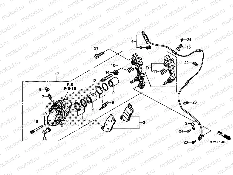 F-12 FRONT BRAKE CALIPER