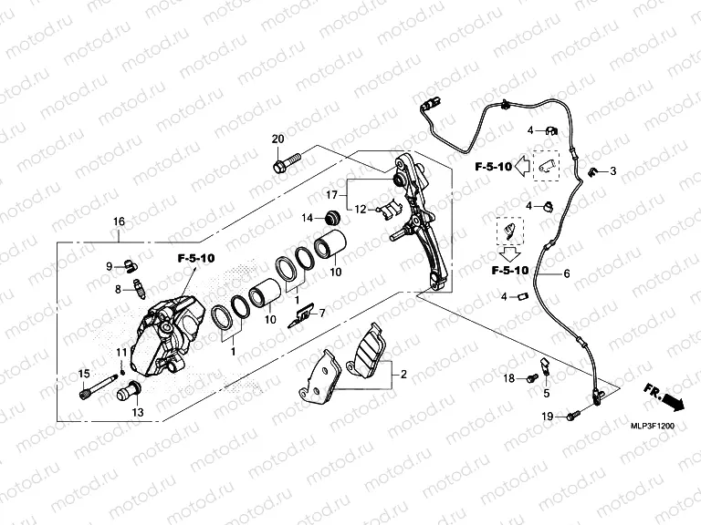 F-12 FRONT BRAKE CALIPER