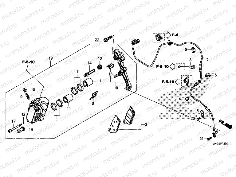 F-12 FRONT BRAKE CALIPER