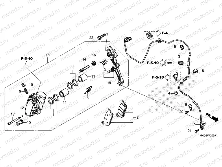 F-12 FRONT BRAKE CALIPER