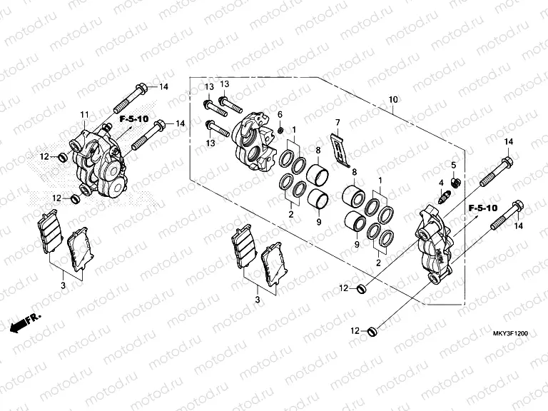 F-12 FRONT BRAKE CALIPER
