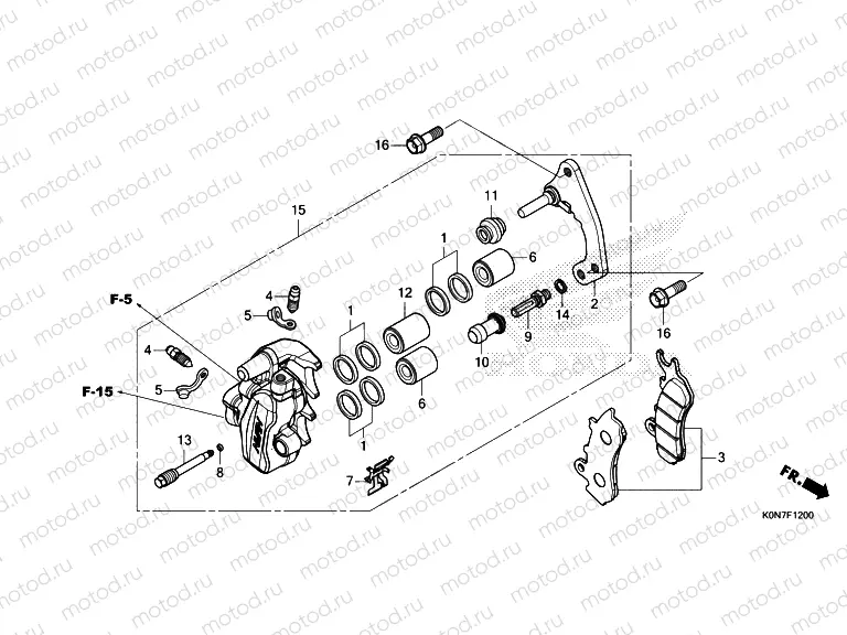 F-12 FRONT BRAKE CALIPER