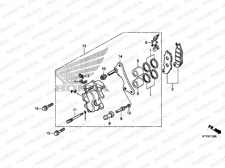 F-12 FRONT BRAKE CALIPER