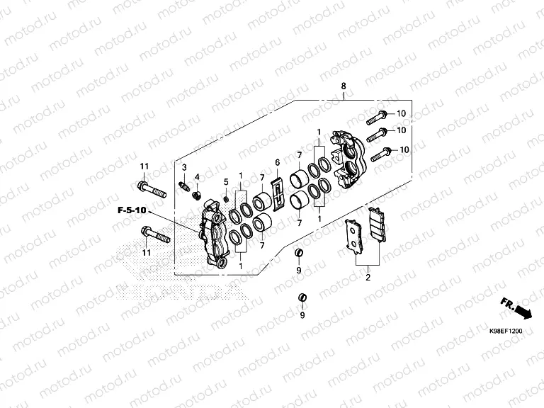 F-12 FRONT BRAKE CALIPER
