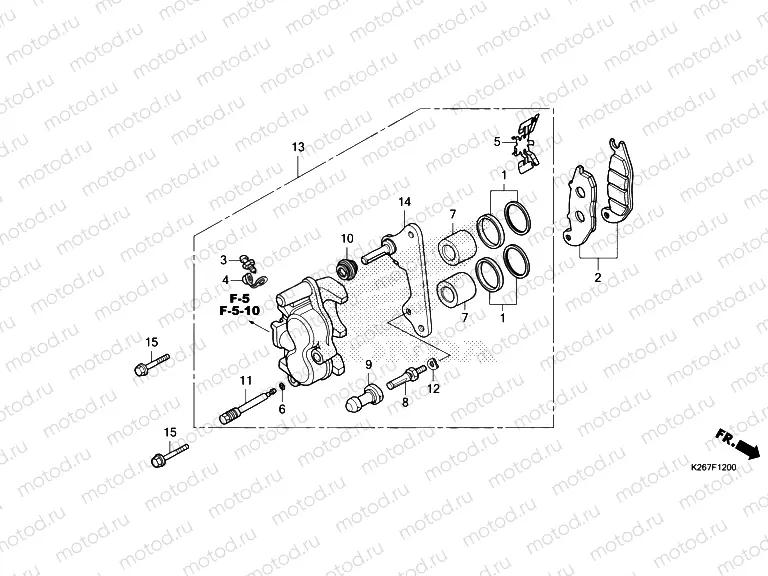 F-12 FRONT BRAKE CALIPER