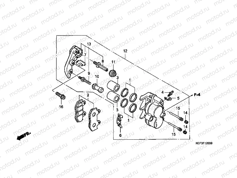 F-12 FRONT BRAKE CALIPER