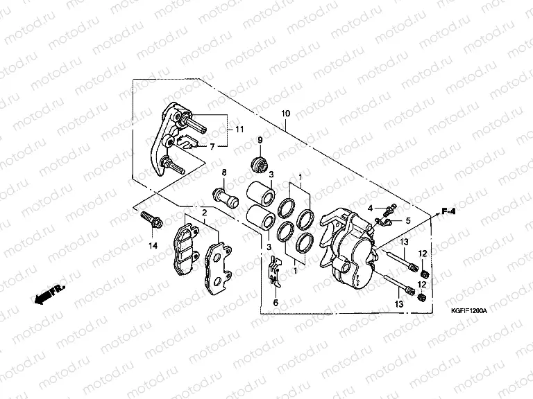 F-12 FRONT BRAKE CALIPER