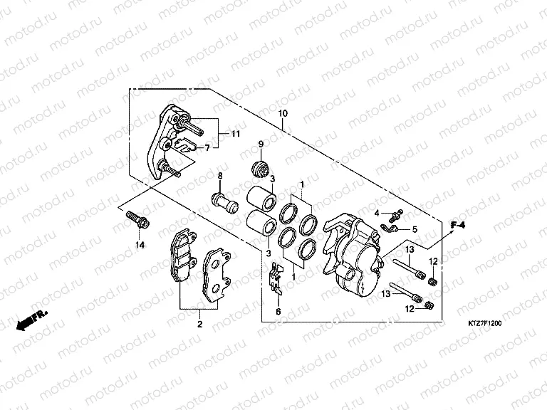 F-12 FRONT BRAKE CALIPER