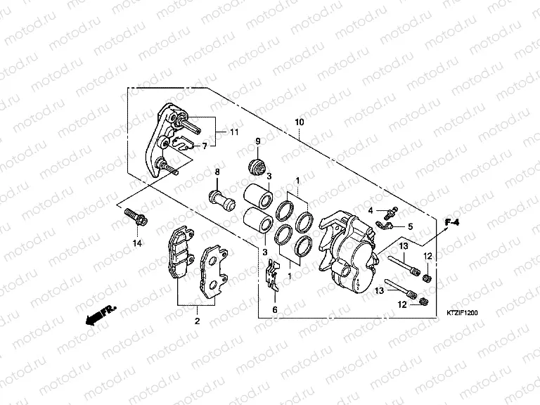 F-12 FRONT BRAKE CALIPER