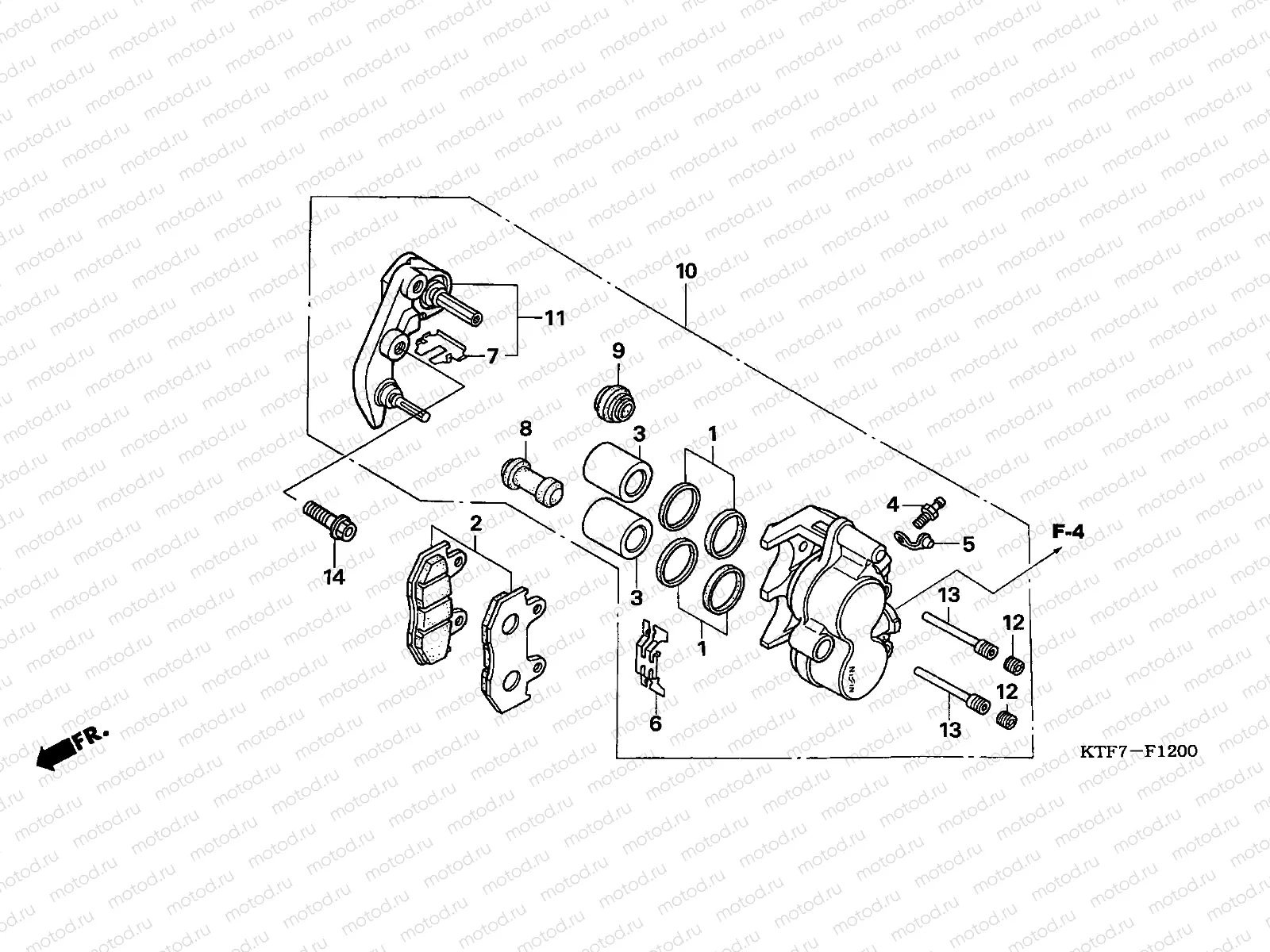 F-12 FRONT BRAKE CALIPER