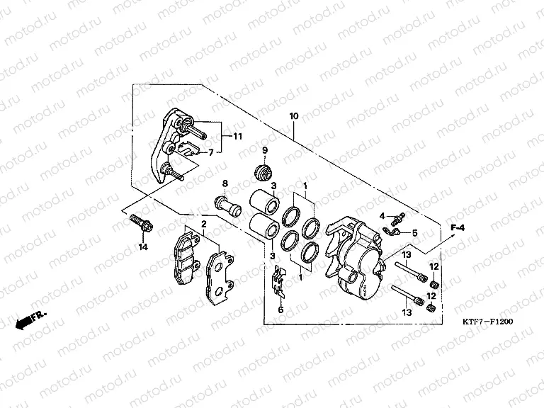 F-12 FRONT BRAKE CALIPER