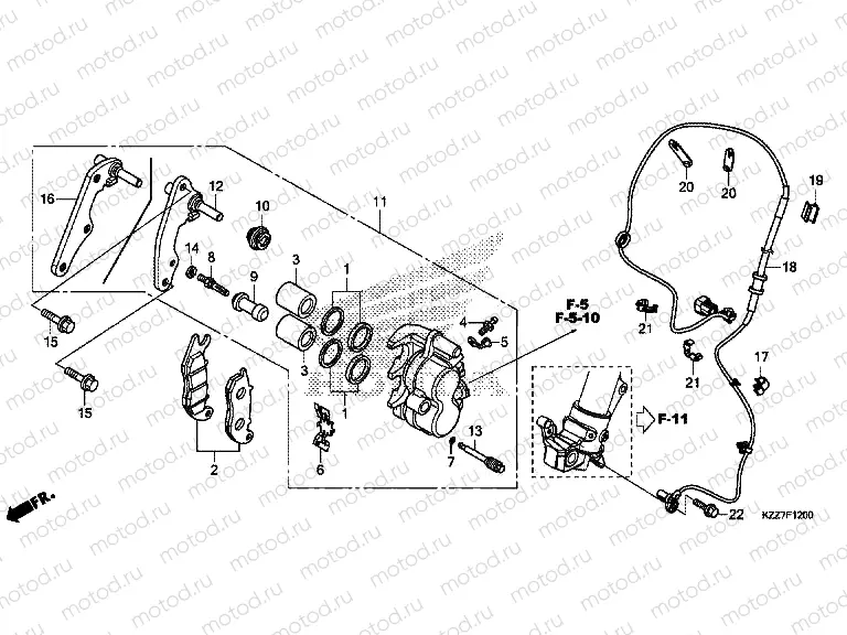 F-12 FRONT BRAKE CALIPER