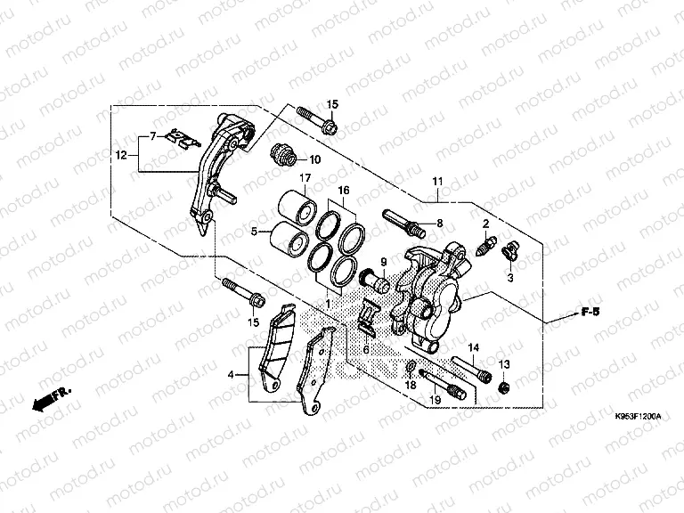 F-12 FRONT BRAKE CALIPER