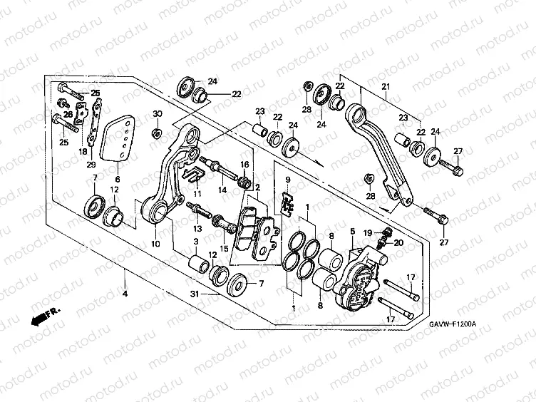 F-12 FRONT BRAKE CALIPER