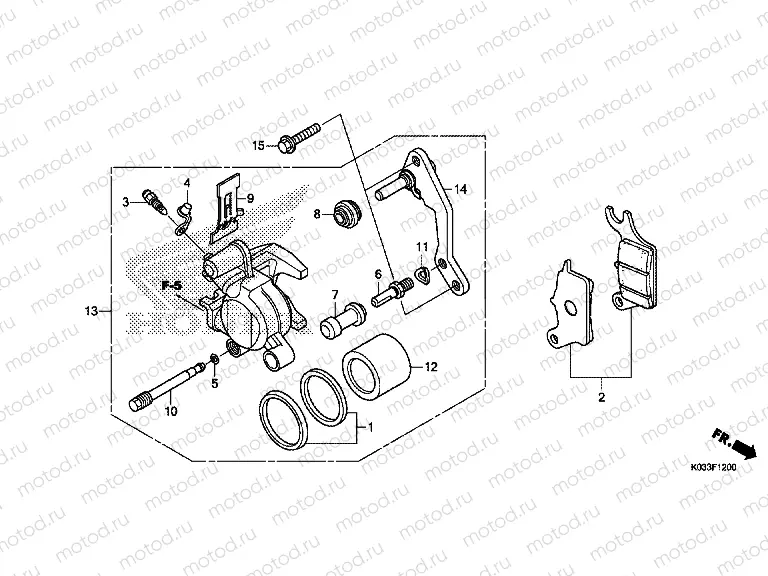 F-12 FRONT BRAKE CALIPER