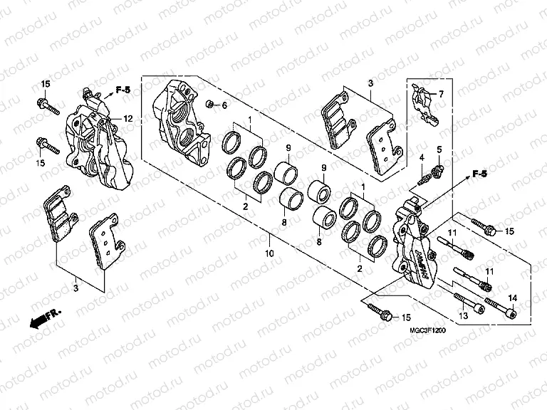 F-12 FRONT BRAKE CALIPER (CB1100)
