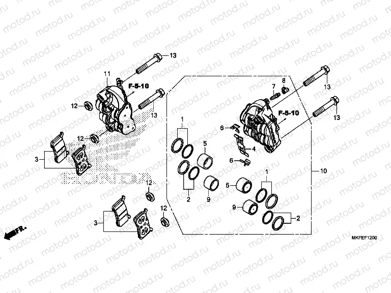 F-12 FRONT BRAKE CALIPER (CBR1000RA)