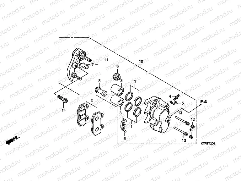 F-12 FRONT BRAKE CALIPER (SH125D / 150D)