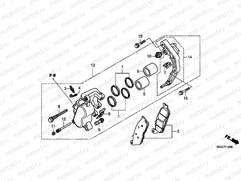 F-12 FRONT BRAKE CALIPER (VT750C2B / C / CA)