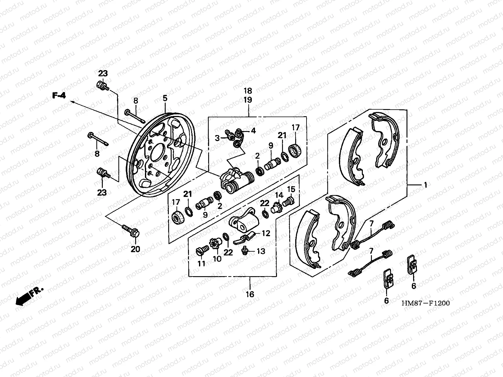 F-12 FRONT BRAKE PANEL
