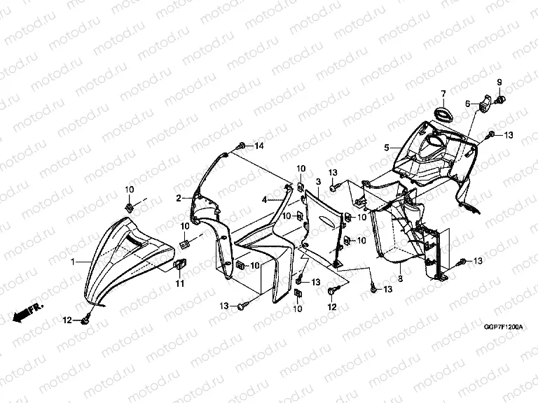F-12 FRONT COVER / INTERIOR COVER (NSC50 / MPD / WH)