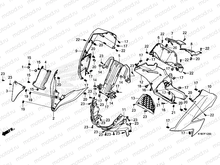 F-12 FRONT COVER & METER PANEL