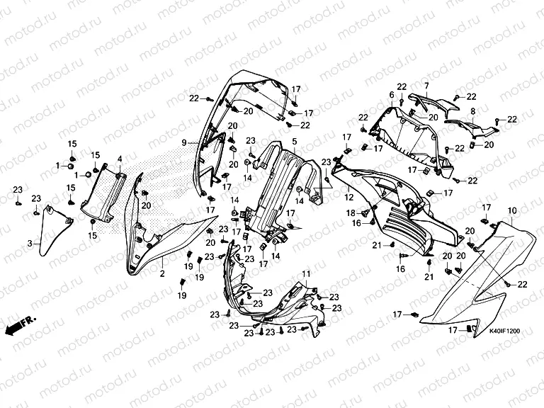 F-12 FRONT COVER & METER PANEL
