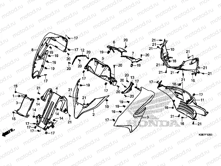 F-12 FRONT COVER / METER PANEL