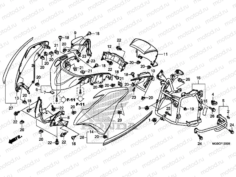 F-12 FRONT ENGINE HOUSING