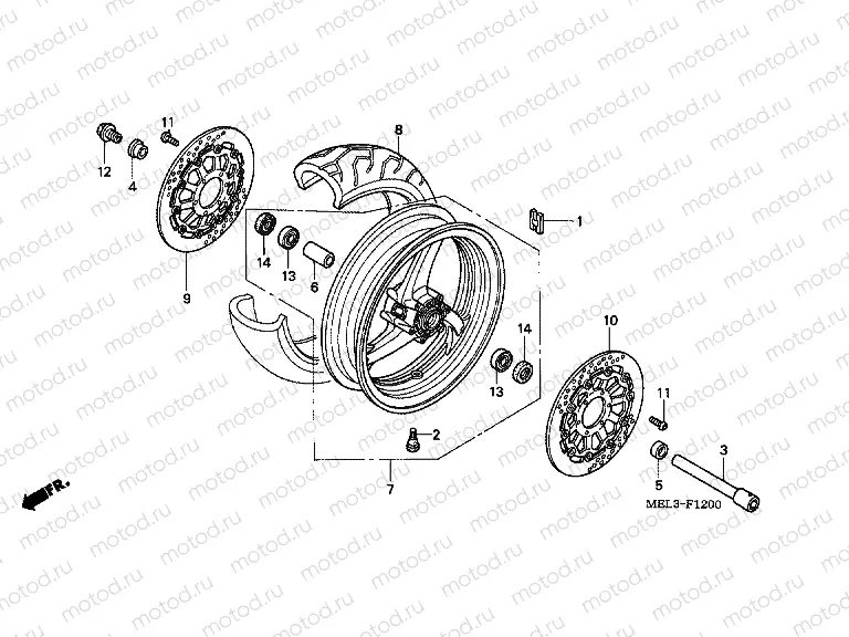 F-12 FRONT WHEEL