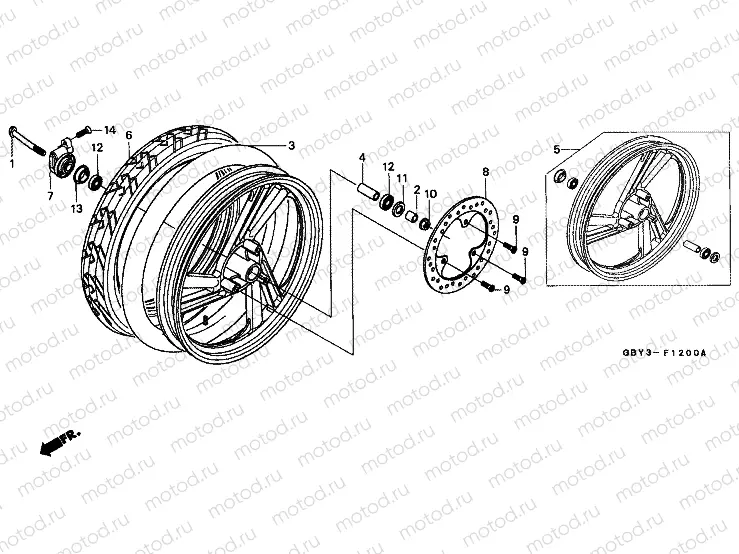 F-12 FRONT WHEEL