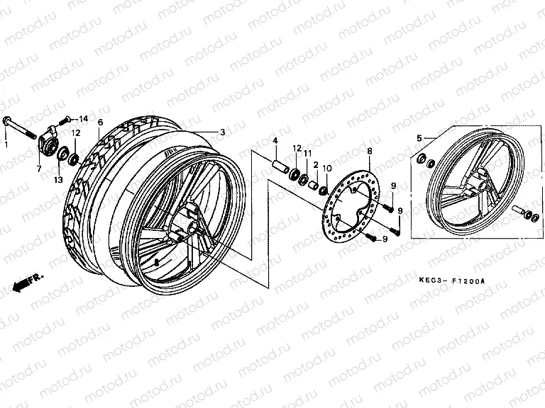 F-12 FRONT WHEEL