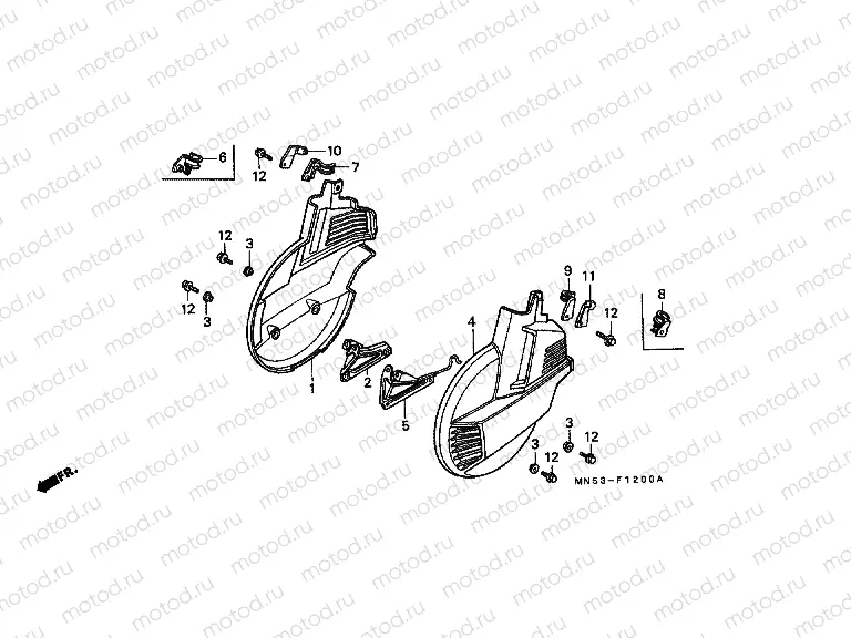 F-12 FRONT WHEEL COVER