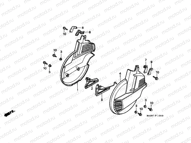 F-12 FRONT WHEEL COVER (GL1500AV / SEV)