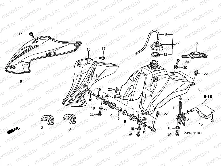 F-12 FUEL TANK (CRF230F3 / 4/5/6/7)