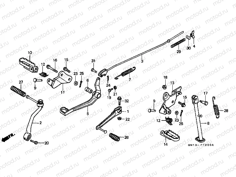F-12 PEDAL / SUPPORT / FOOTREST