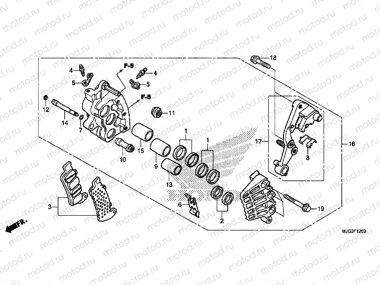 F-12 R. FRONT BRAKE CALIPER (ABS)