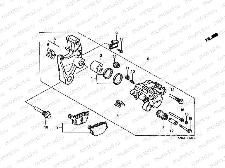 F-12 REAR BRAKE CALIPER