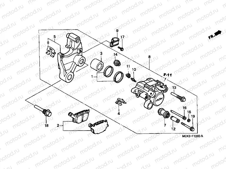 F-12 REAR BRAKE CALIPER