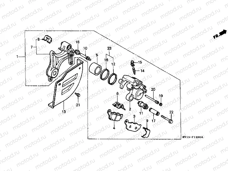 F-12 REAR BRAKE CALIPER