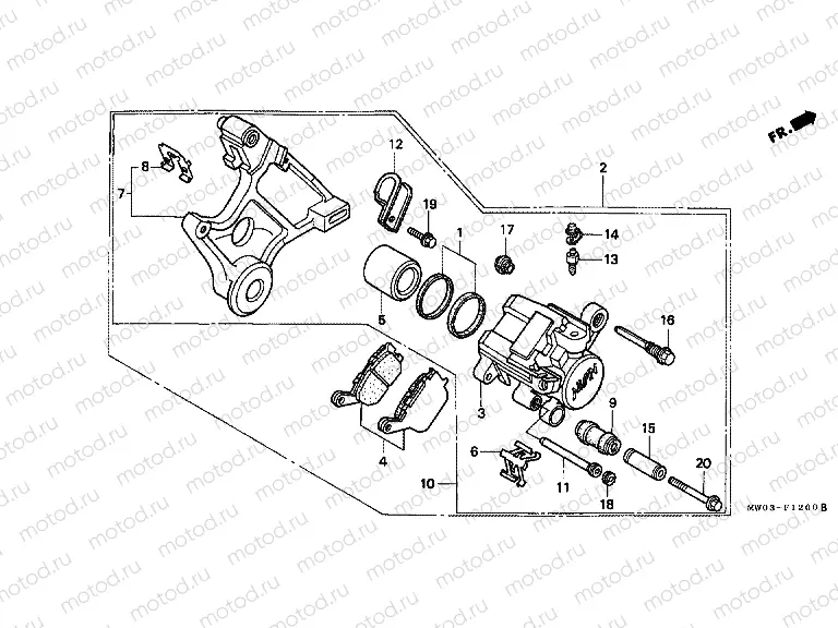 F-12 REAR BRAKE CALIPER