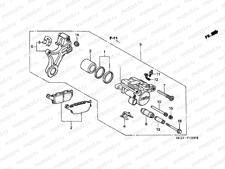 F-12 REAR BRAKE CALIPER
