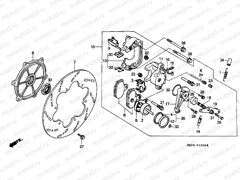 F-12 REAR BRAKE CALIPER