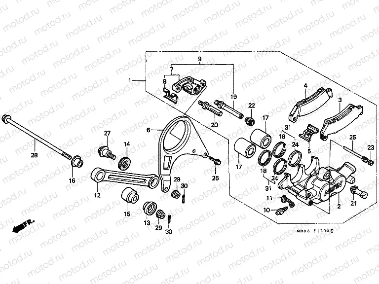 F-12 REAR BRAKE CALIPER