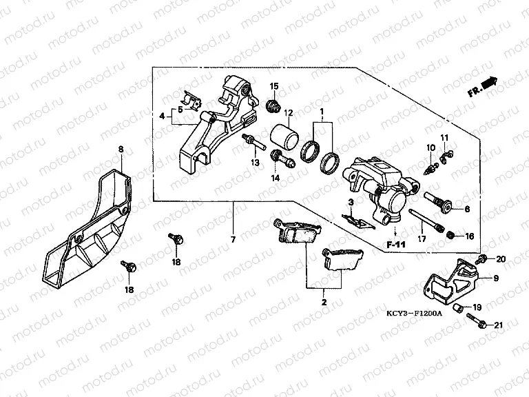F-12 REAR BRAKE CALIPER
